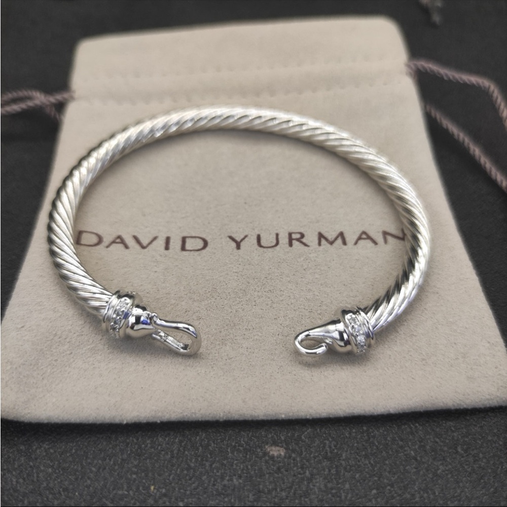 David Yurman Sterling Silver Cable Bracelet - Silver 5mm